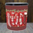 Christmas Stocking 3.5 Gal Popcorn Tin