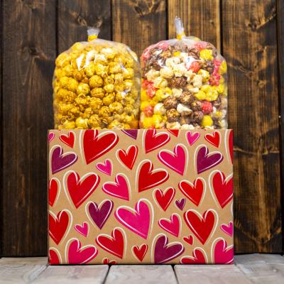 Kraft Hearts Gift Box